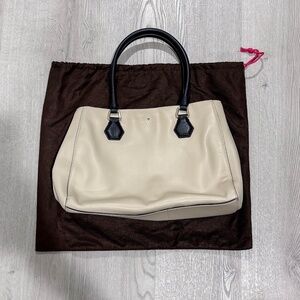 Kate Spade Catherine Wensley Cream & Black Satchel